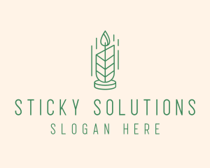 Organic Wax Candle  logo design