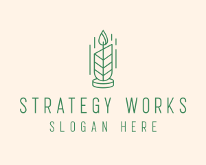 Organic Wax Candle  logo design