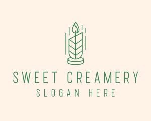 Organic Wax Candle  logo design