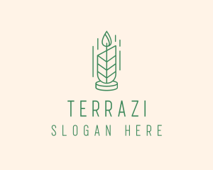 Organic Wax Candle  logo design