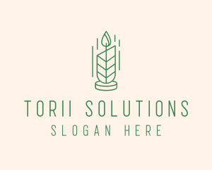 Organic Wax Candle  logo design