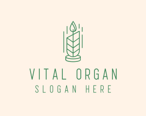 Organic Wax Candle  logo design