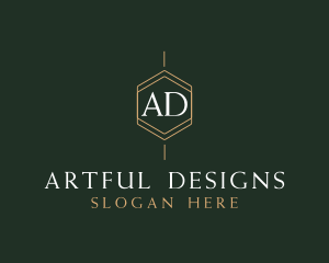 Luxury Hexagon Jewelry Boutique logo design