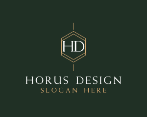 Luxury Hexagon Jewelry Boutique logo design