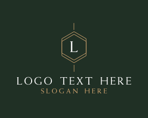 Luxury Hexagon Jewelry Boutique logo design