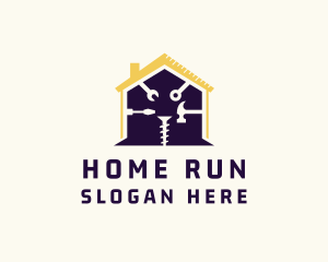 Home Renovation Construction Tools logo design