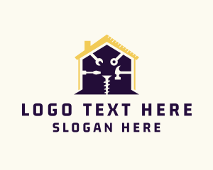 House - Home Renovation Construction Tools logo design
