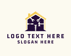 Home Renovation Construction Tools Logo