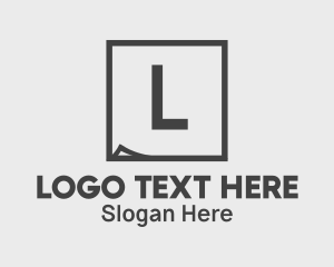 Plain Paper Letter Logo