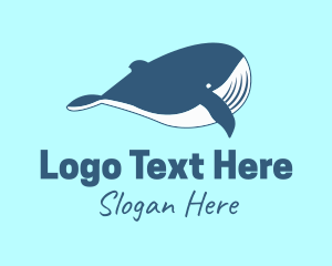 Aquatic Marine Whale Logo