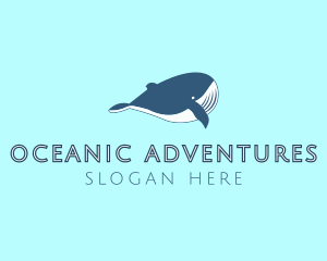 Aquatic Marine Whale logo design