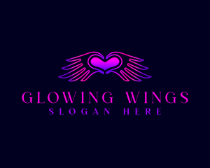 Love Heart Wings logo design