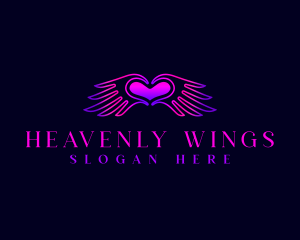 Love Heart Wings logo design