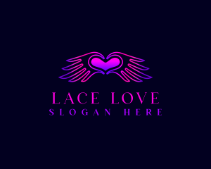 Love Heart Wings logo design