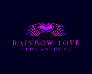 Love Heart Wings logo design