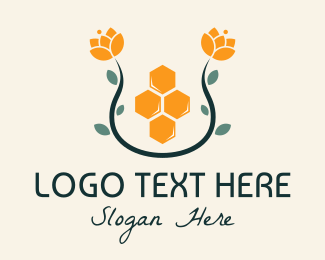 Honeycomb Floral  Logo