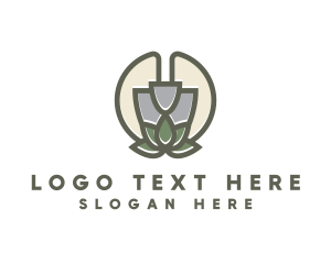 Garden Shovel Plant Logo