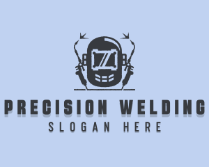 Welding Fabrication Welder logo design