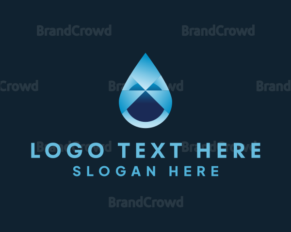 Liquid Water Drop Logo