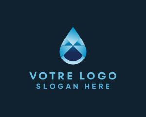Blue - Liquid Water Drop logo design