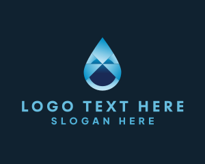 Liquid Water Drop Logo