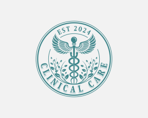 Caduceus Pharmacy Clinic logo design