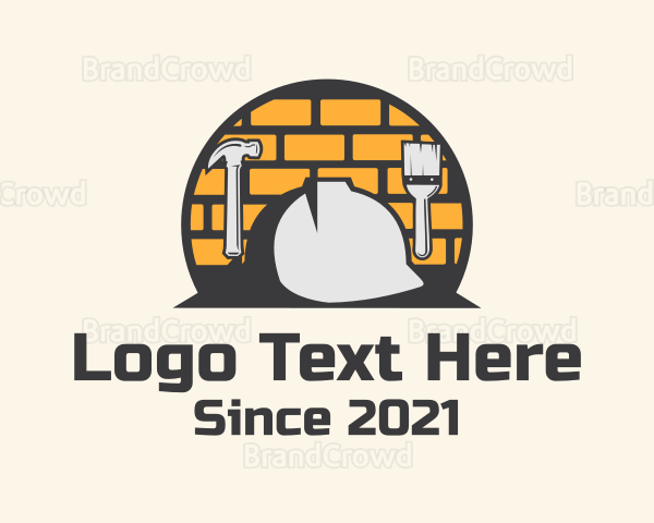 Brick Wall Construction Logo