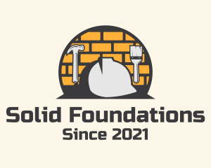Masonry - Brick Wall Construction logo design