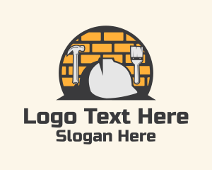 Brick Wall Construction Logo