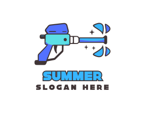 Toy Water Gun Splash logo design