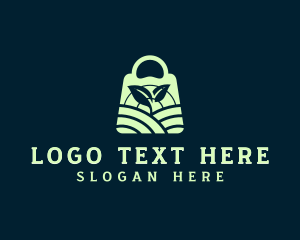 Online Shopping - Eco Friendly Shopping Bag logo design