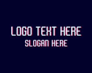 Cybertech - Digital Glitch Wordmark logo design