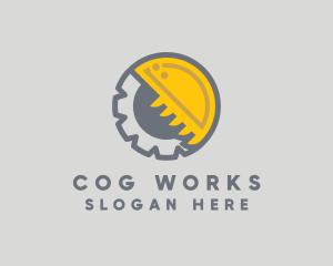 Gear Cog Excavator logo design