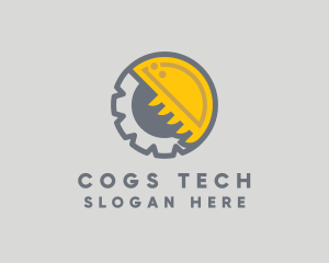 Gear Cog Excavator logo design