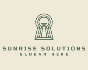 Keyhole Cactus Sunrise logo design