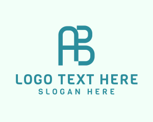 Financial - Business Consulting Letter AB logo design