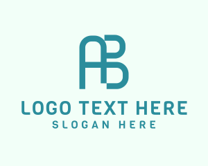 Business Consulting Letter AB logo design