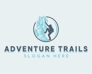 Mountain Ice Climbing  logo design