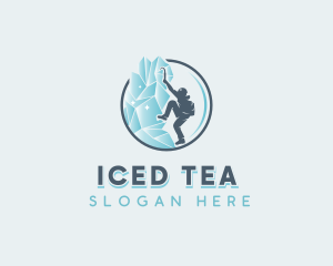 Mountain Ice Climbing  logo design