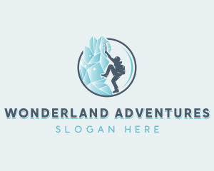 Mountain Ice Climbing  logo design