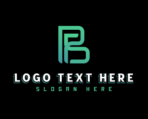 Business Geometric Letter B logo design