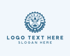 Industrial - Plumbing Wrench Handyman logo design