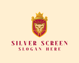Game Streaming - Lion Crown Shield logo design