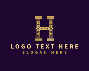 Legal - Architecture Pillar Letter H logo design