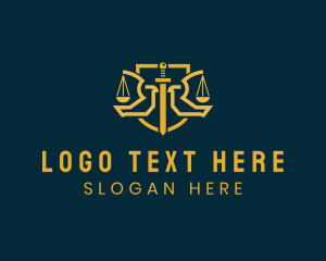 Legal - Bird Justice Scale Sword logo design