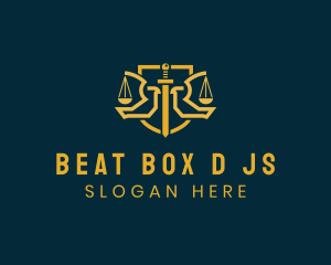 Judicial - Bird Justice Scale Sword logo design