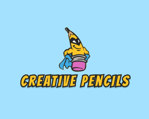 Pencil Hero Education logo design