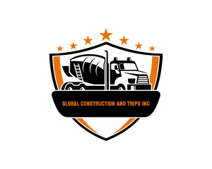 Cargo - Cement Mixer Truck Construction logo design