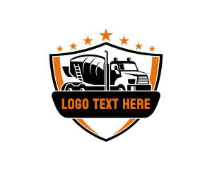 Mover - Cement Mixer Truck Construction logo design