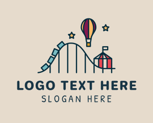 Party - Rollercoaster Theme Park logo design